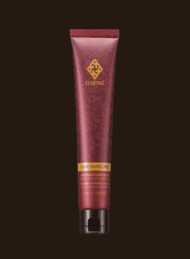 Elabore Hair Manicure Treatment Hair Color, 6.76 fl oz / 200 ml, With Olive Oil and Keratin, No Ammonia, No Peroxide, No PPD (Chocolate (Gray cover), 200ml) - Image 1